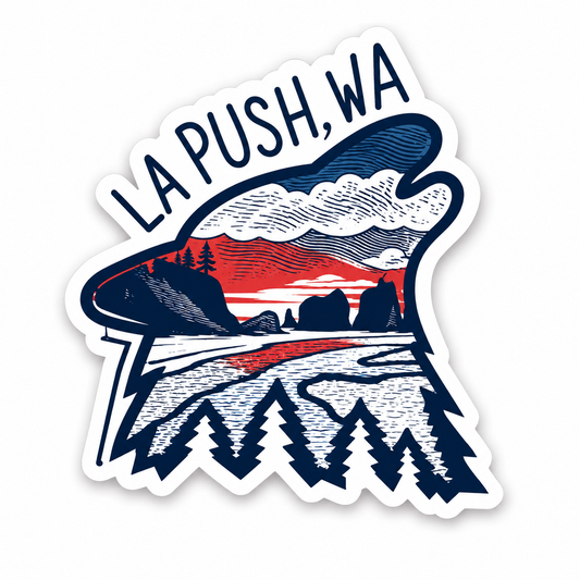 La Push Washington Beach Scene Sticker