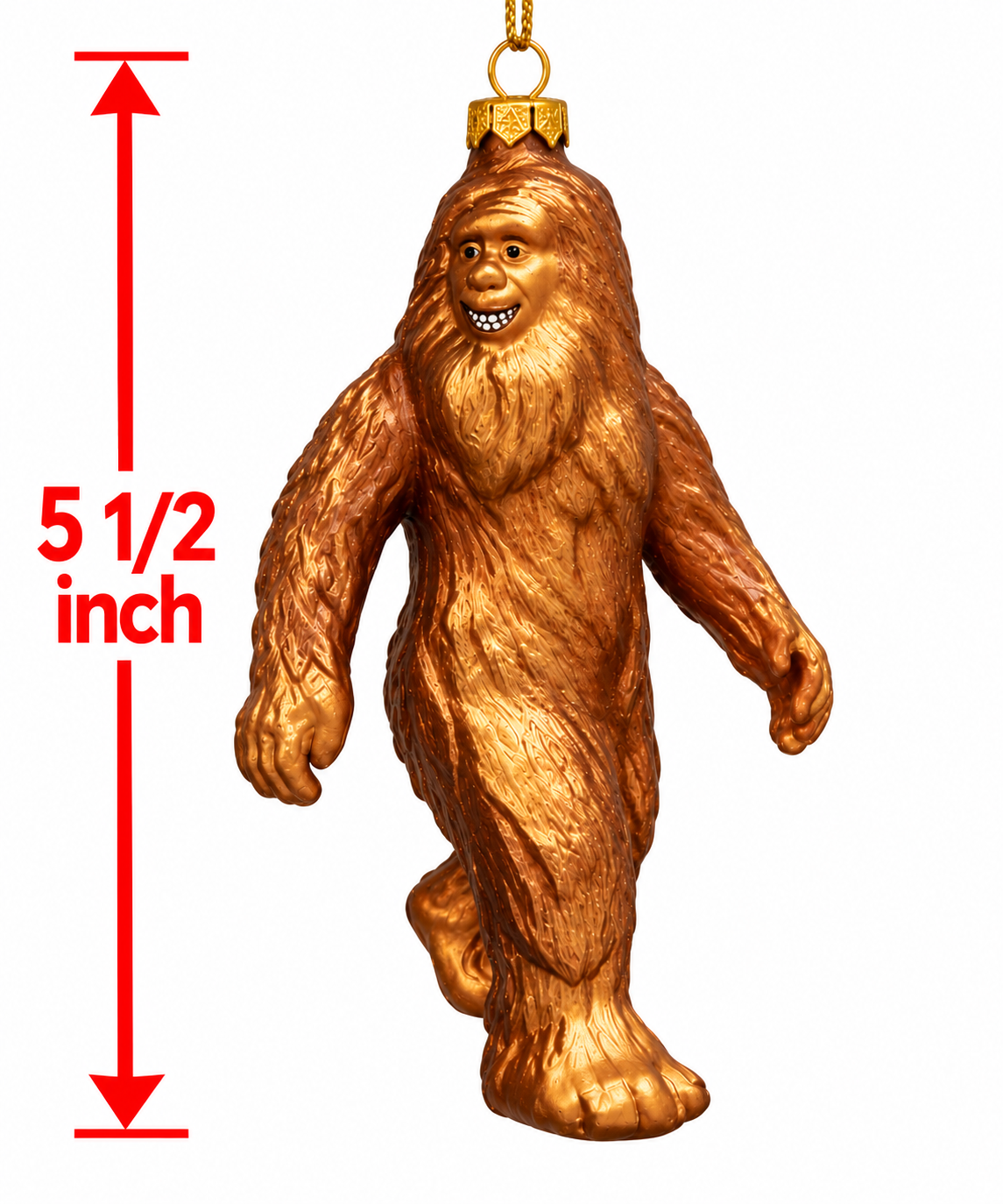 Glass Bigfoot Ornament – 5½ Inches