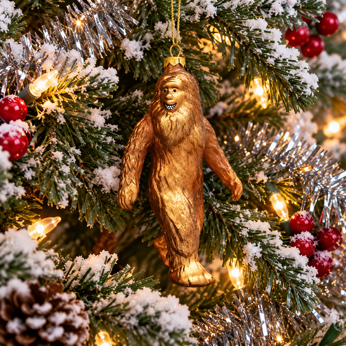 Glass Bigfoot Ornament – 5½ Inches