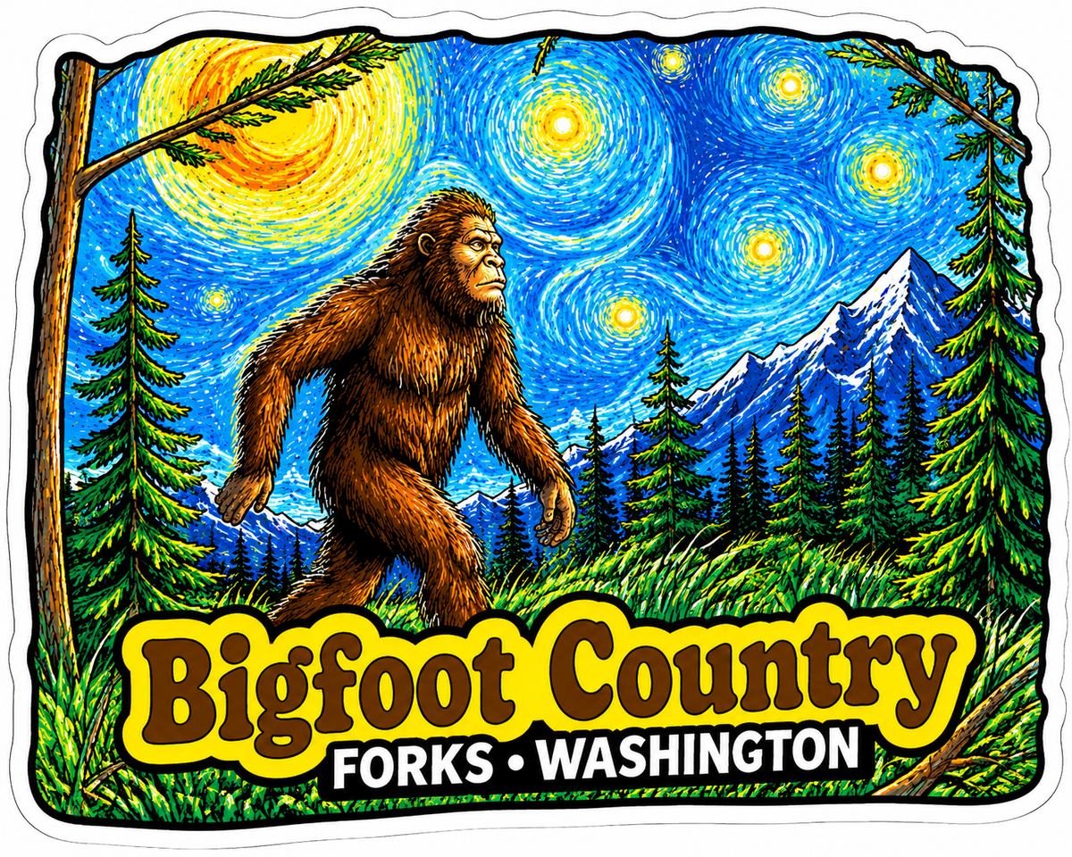 Bigfoot Country Forks WA sticker