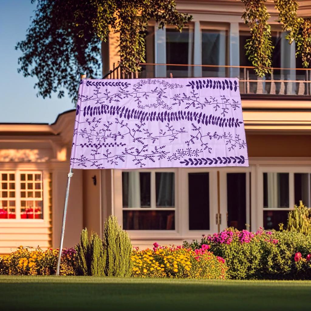 Bella's Purple Print Flag 3 foot x 5 foot