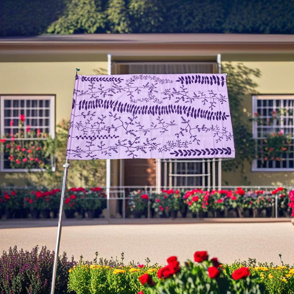 Bella's Purple Print Flag 3 foot x 5 foot