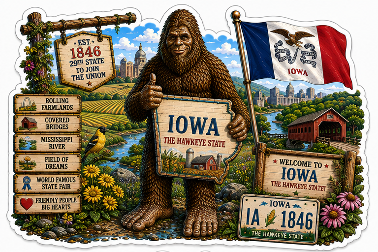 Iowa Sasquatch Sticker