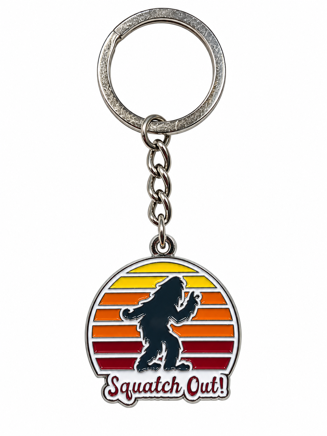 Metal Bigfoot Keychains