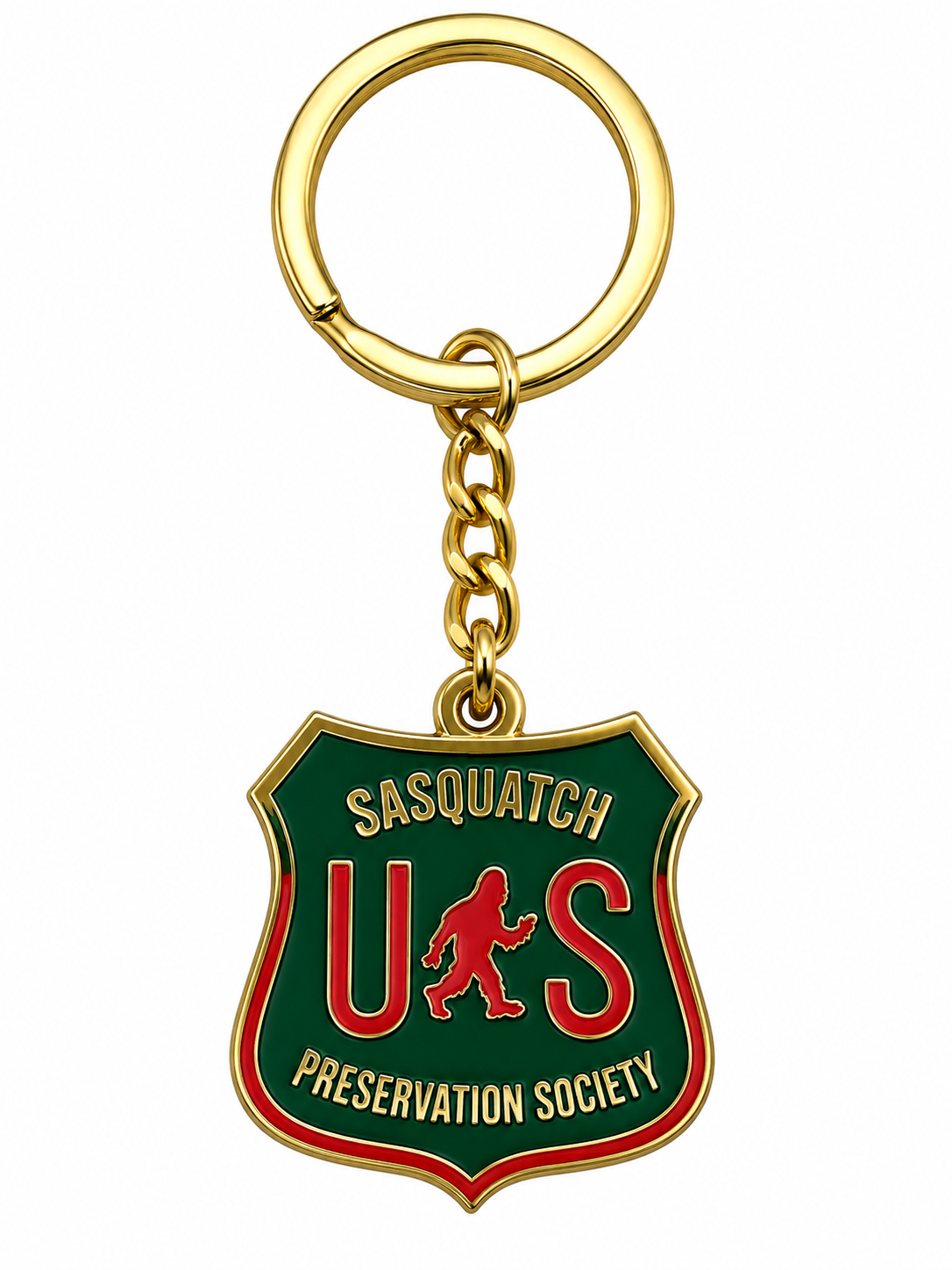 Metal Bigfoot Keychains