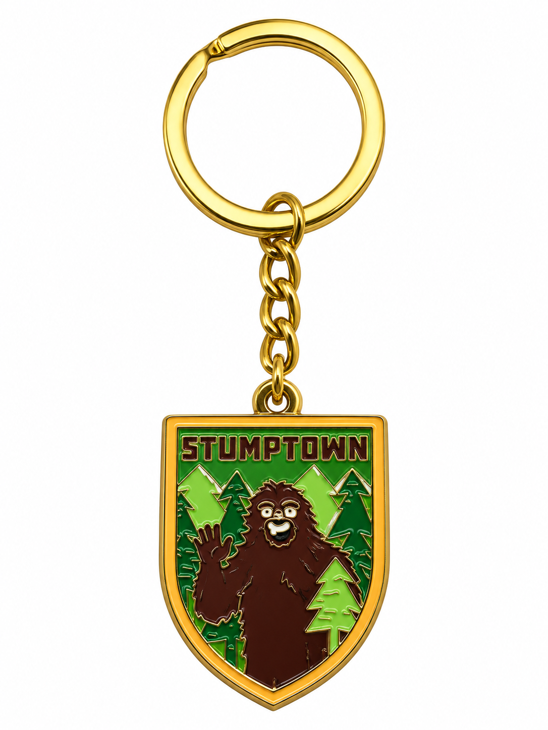 Metal Bigfoot Keychains