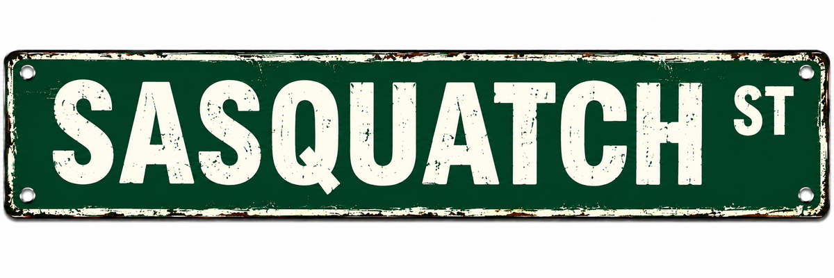 Sasquatch Metal Signs