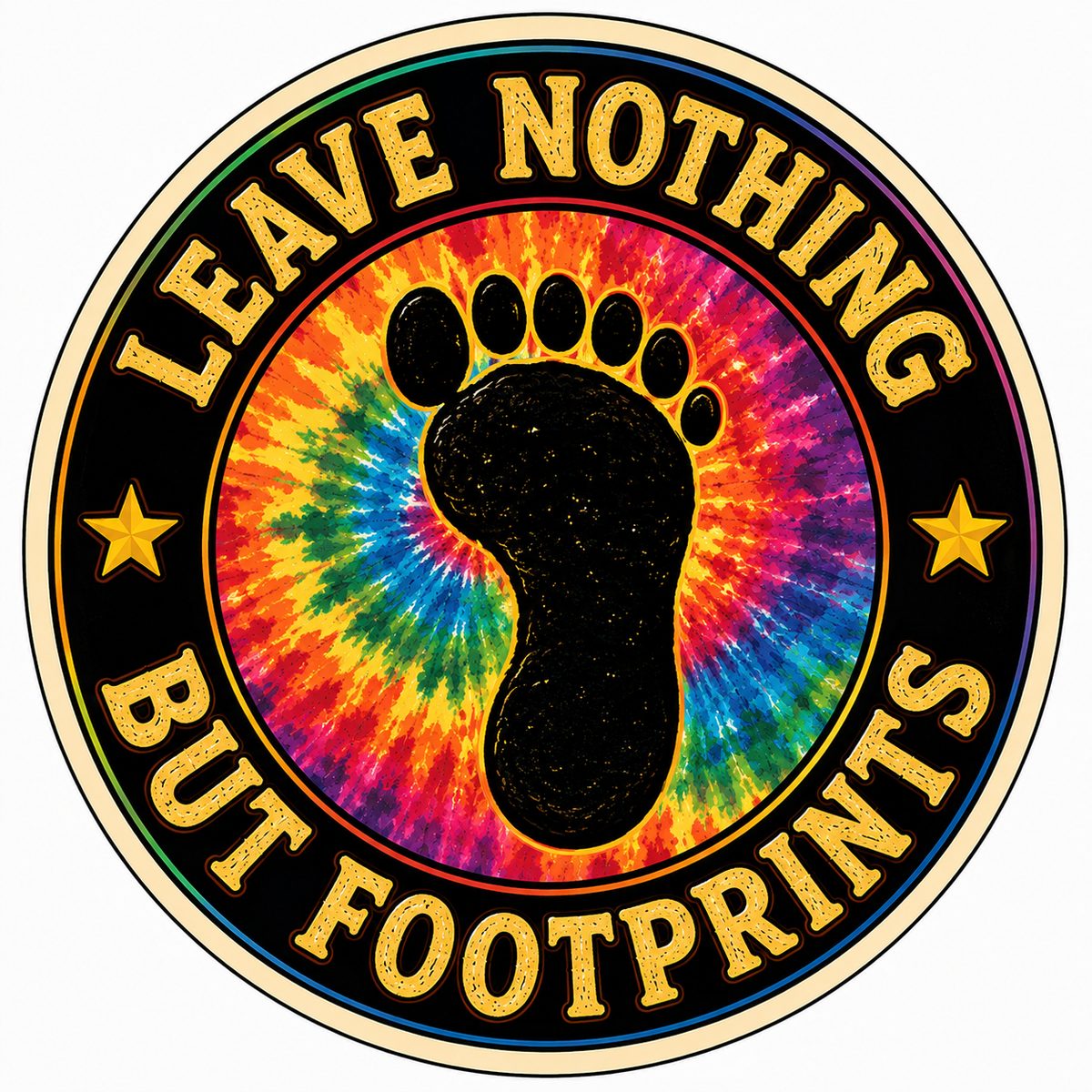 Leave Nothing But Footprints Bigfoot Sticker