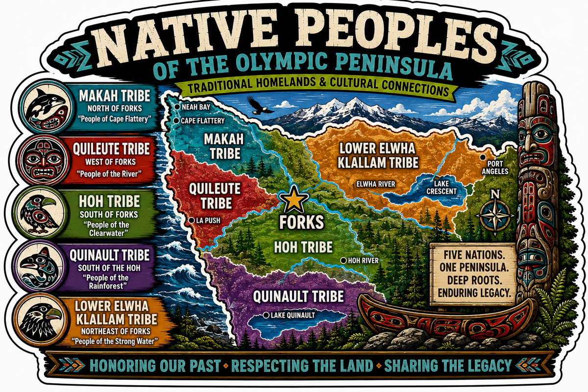 Native Peoples Of the Olympic Peninsula Stickers