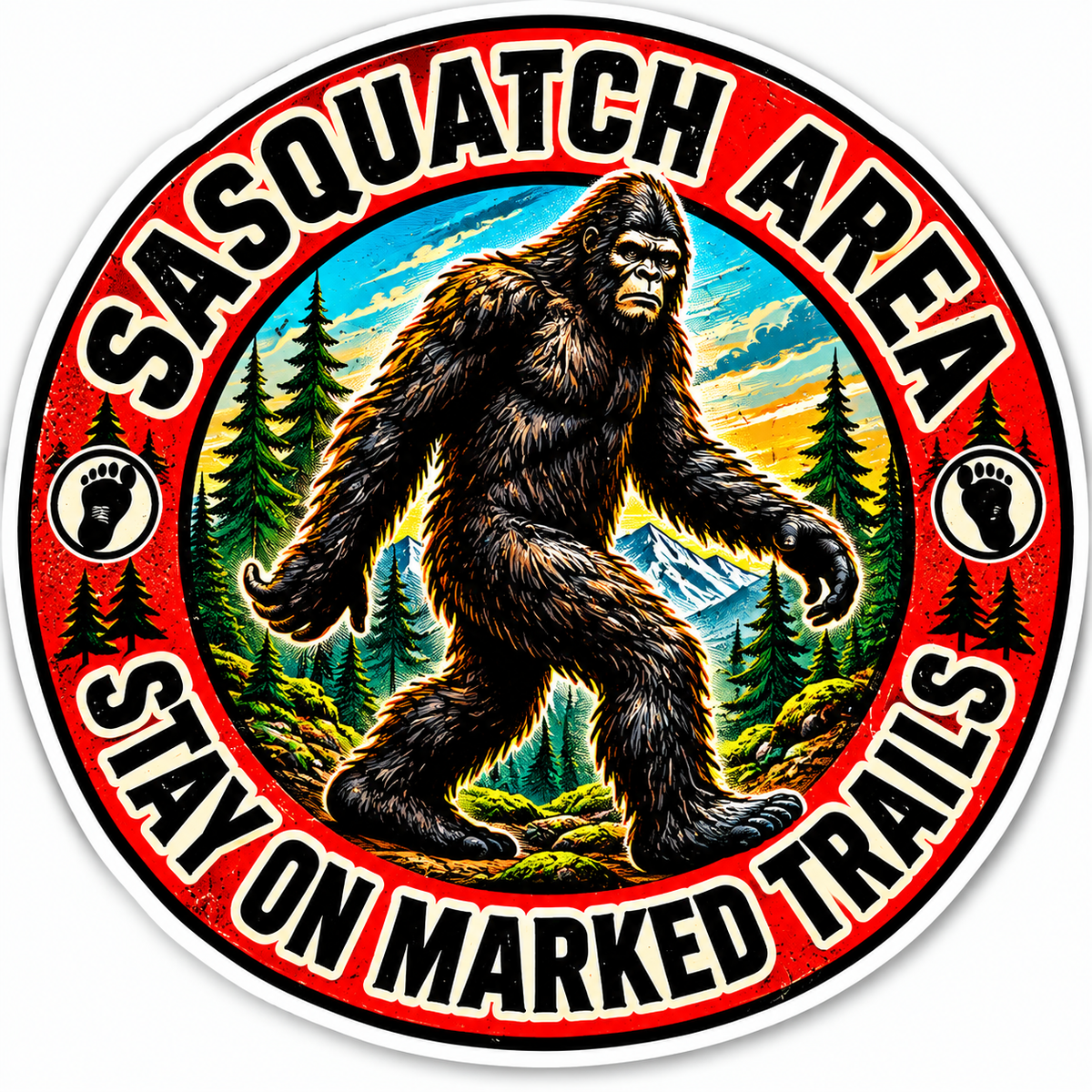 Sasquatch Area Stay on Marked Trails Sticker