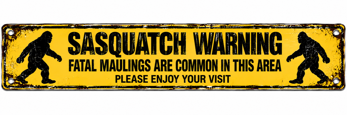 Sasquatch Metal Signs