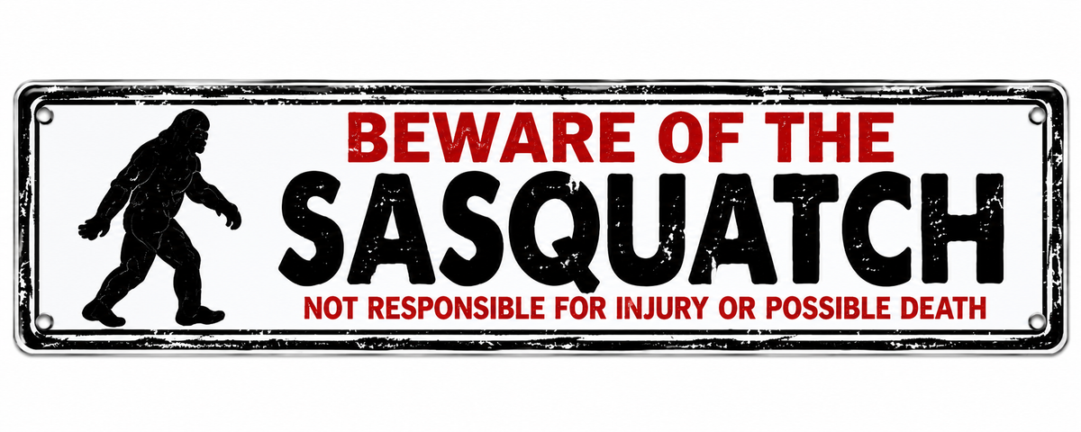 Sasquatch Metal Signs