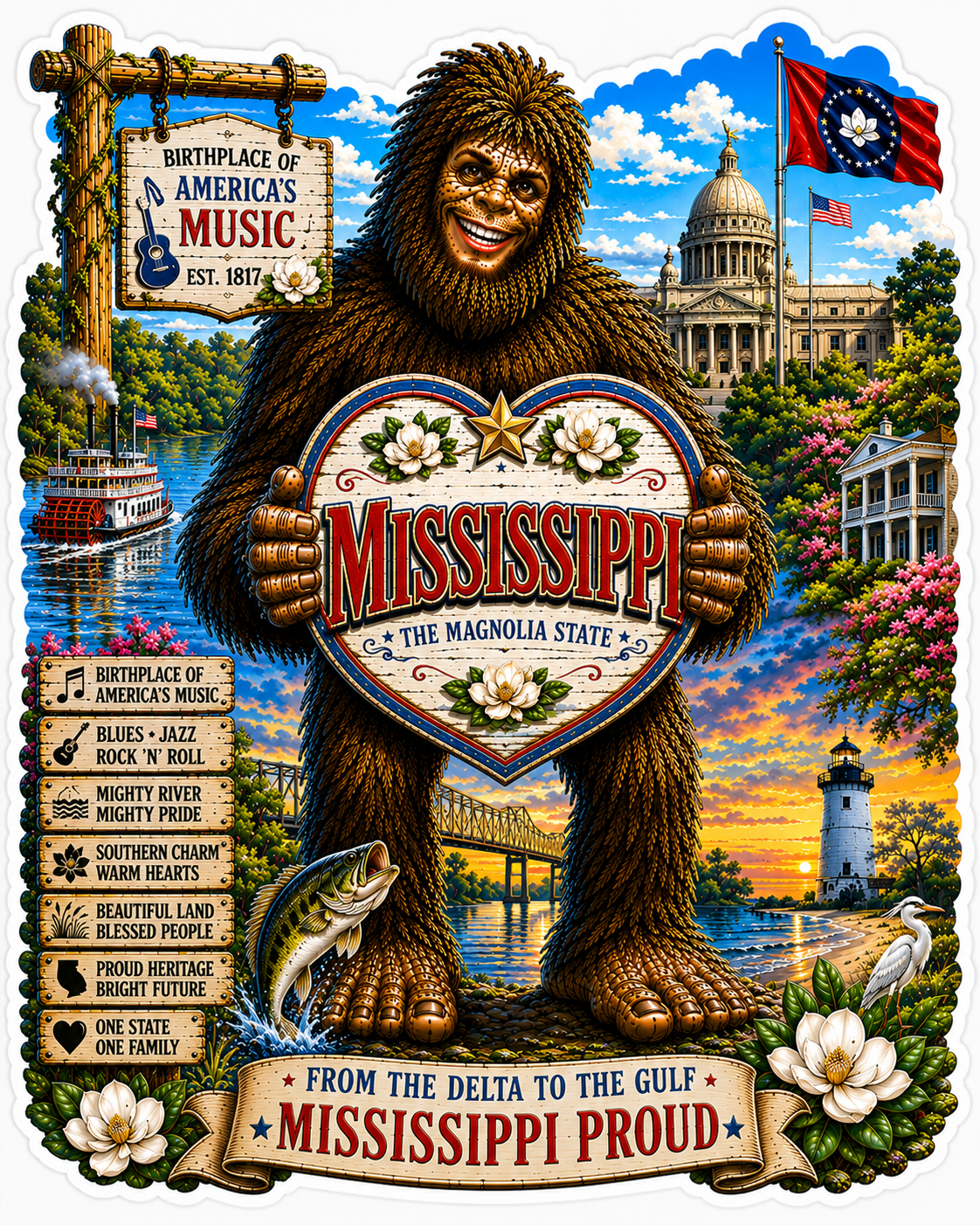 Mississippi Sasquatch Sticker
