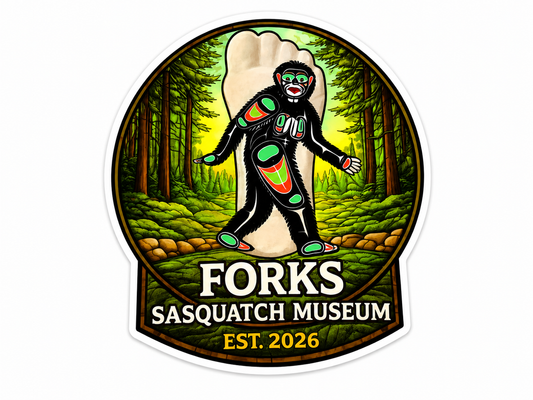 Sasquatch Museum Sticker - Bold and Vibrant