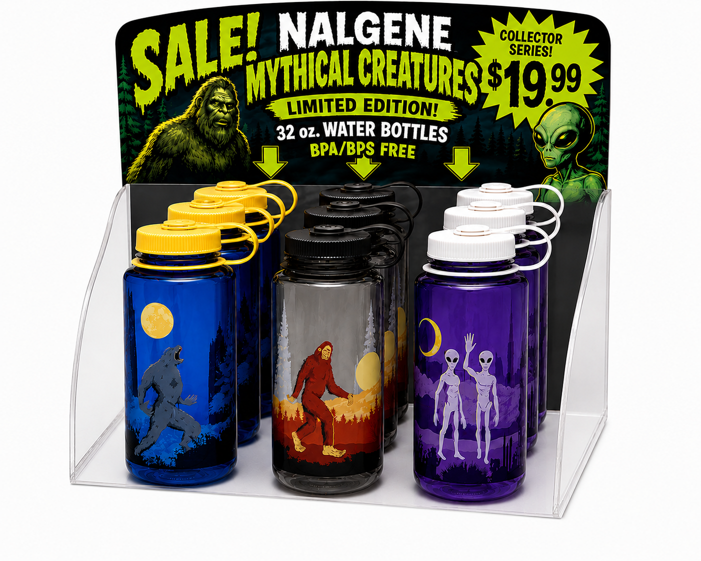 Water Bottle Acrylic Display