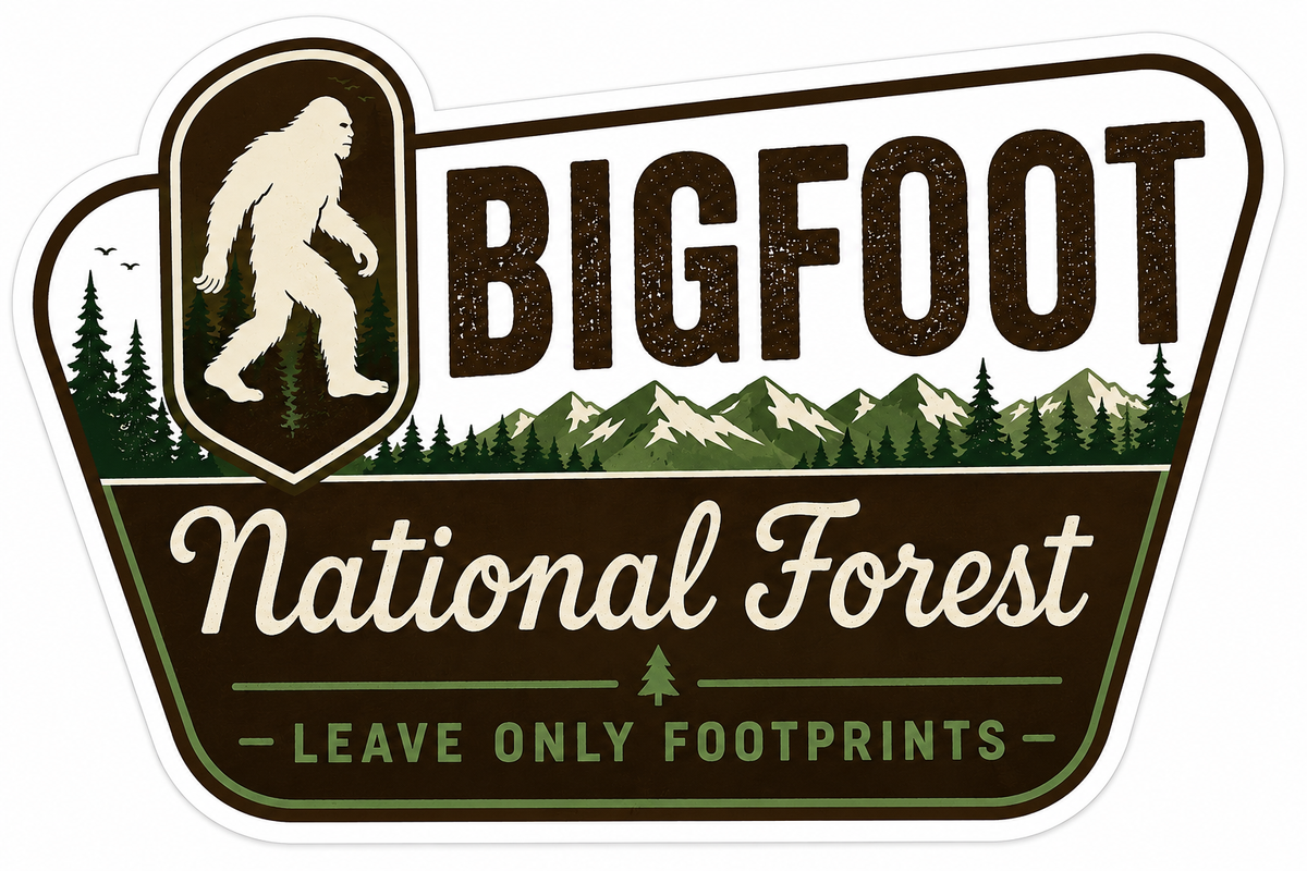 Bigfoot National Forest Sign Sticker