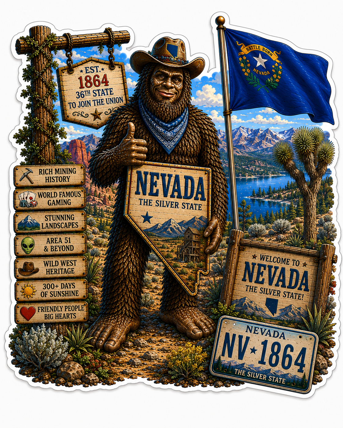 Nevada Sasquatch Sticker