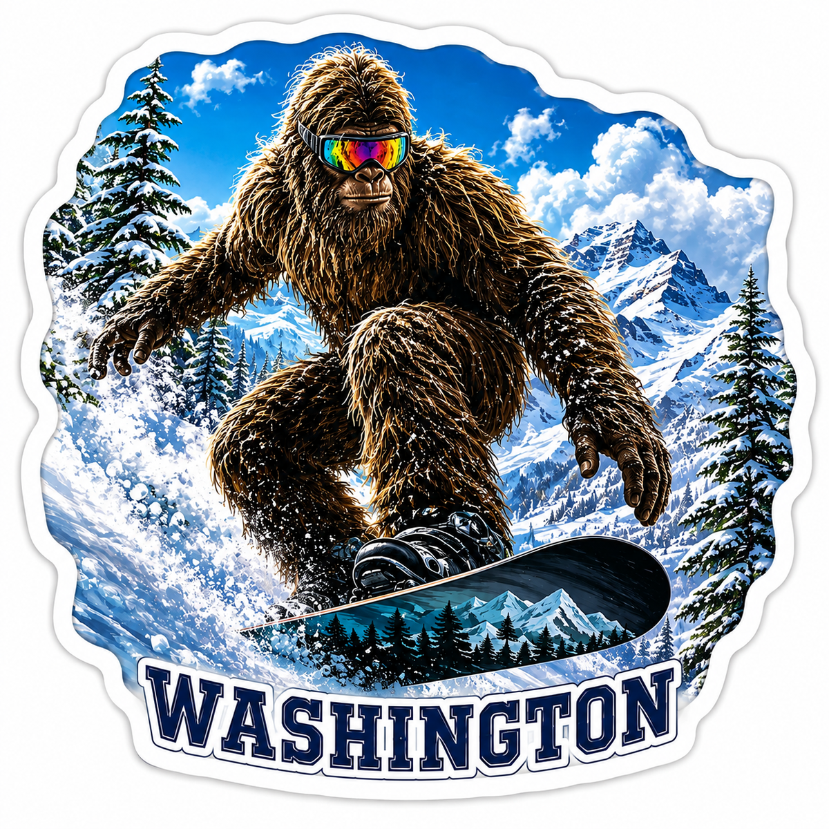 Ski Washington Sasquatch Sticker