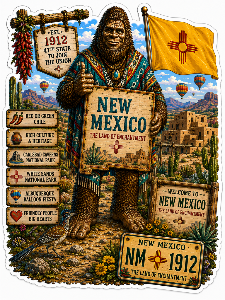 New Mexico Sasquatch Sticker