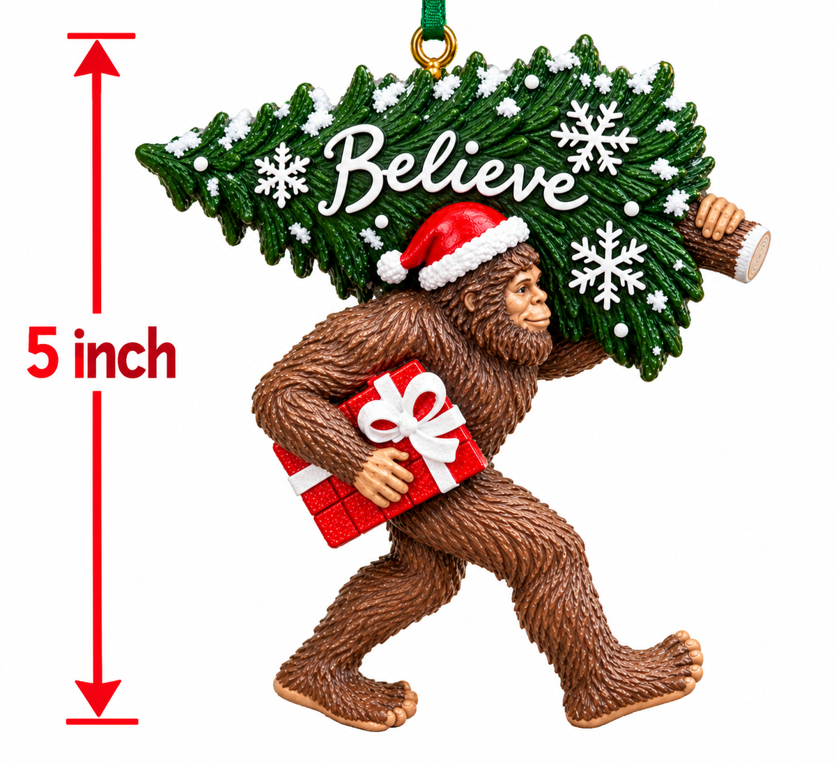 3D Resin Sasquatch Ornament – 5 Inches Tall