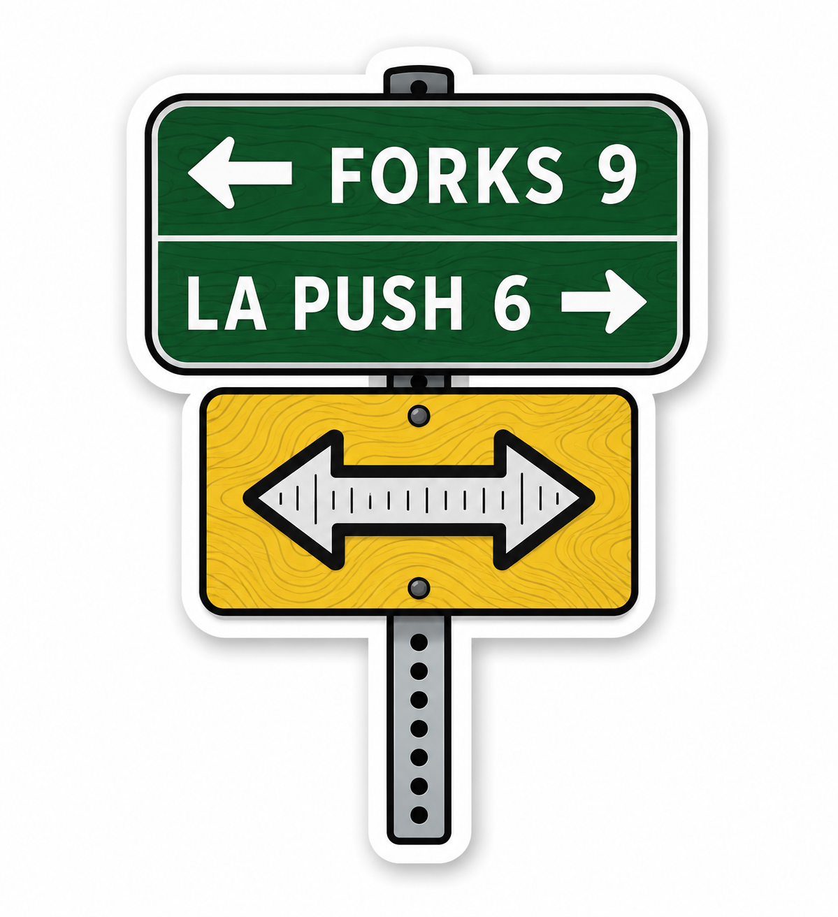 La Push and Forks Directional Sign Sticker