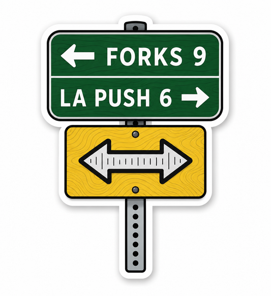 La Push and Forks Directional Sign Sticker