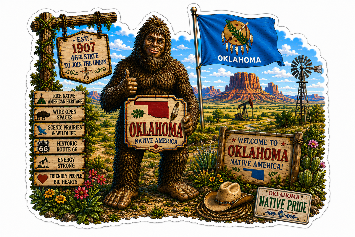 Oklahoma Sasquatch Sticker