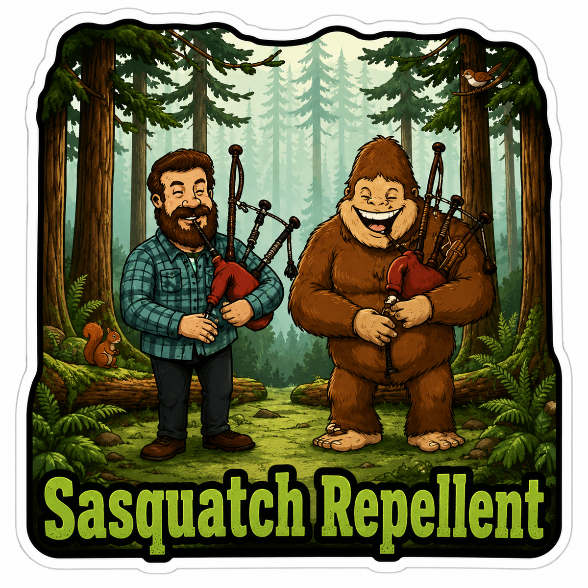 Robert Alley and Sasquatch Sticker