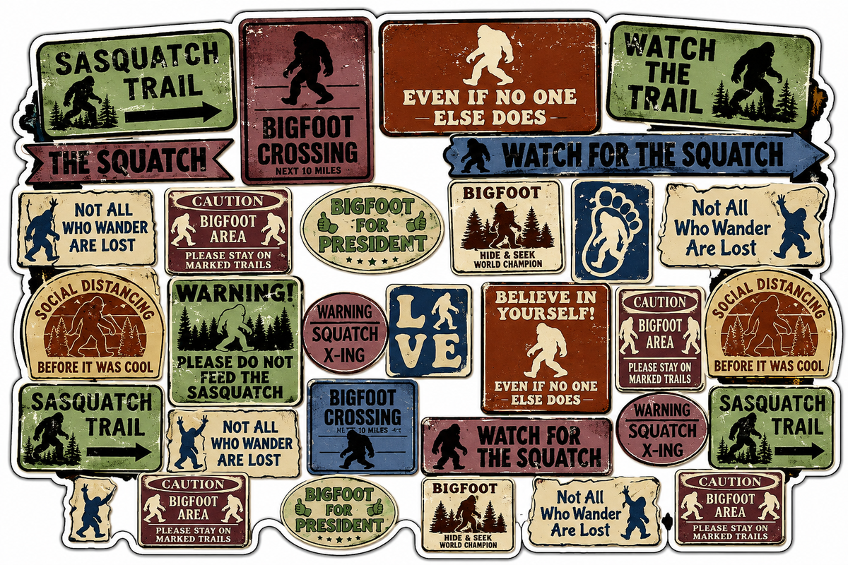 Sasquatch Signs Sticker