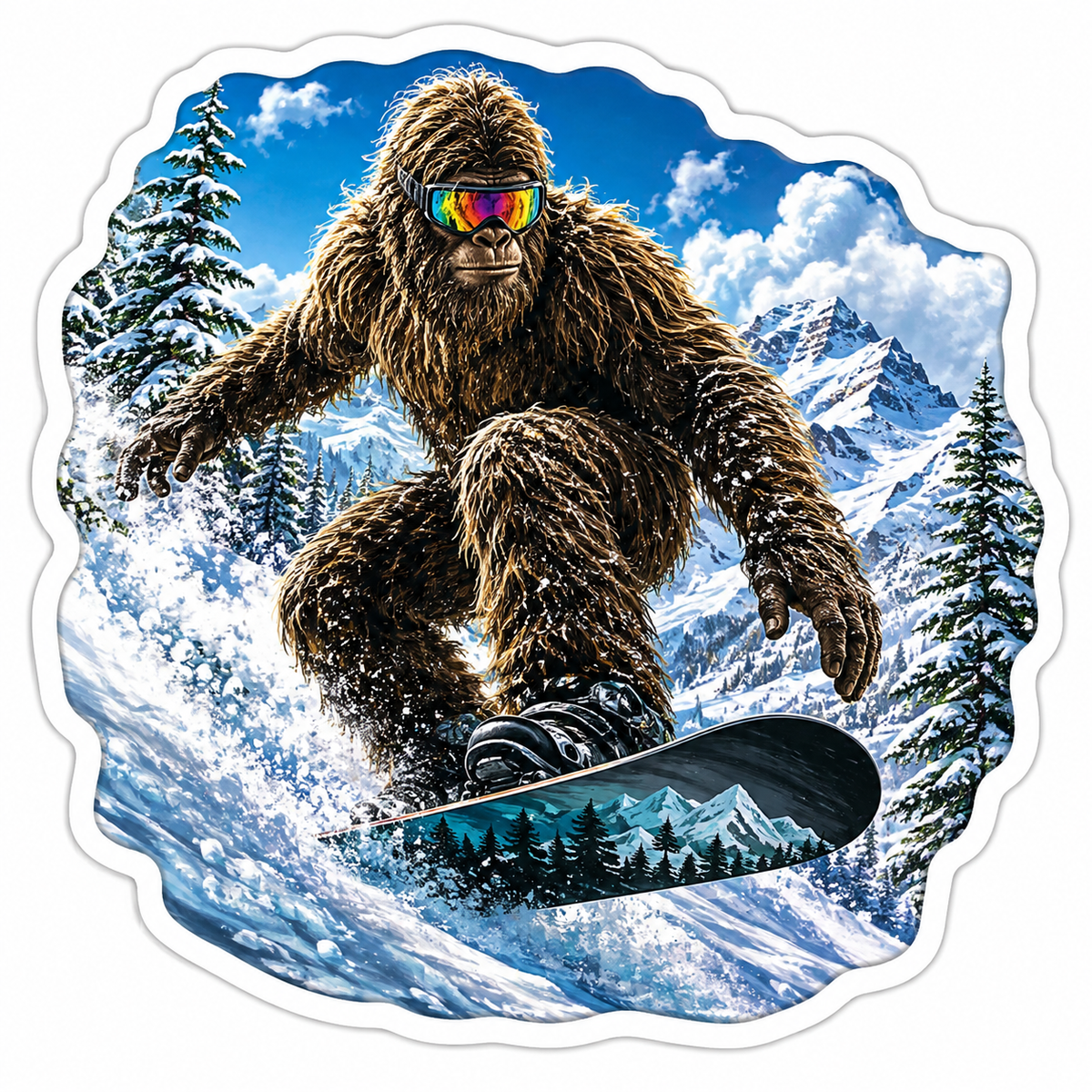 Ski Washington Sasquatch Sticker