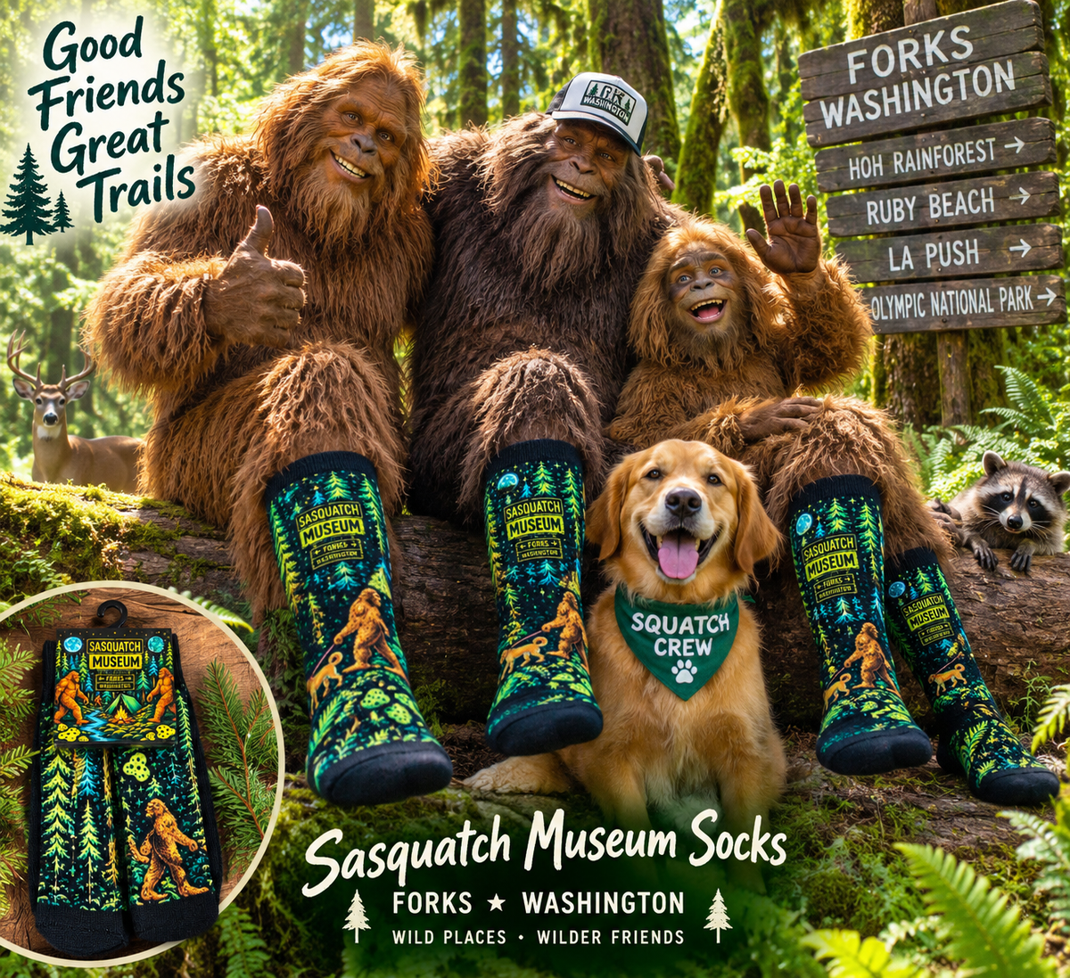 Sasquatch Museum Socks