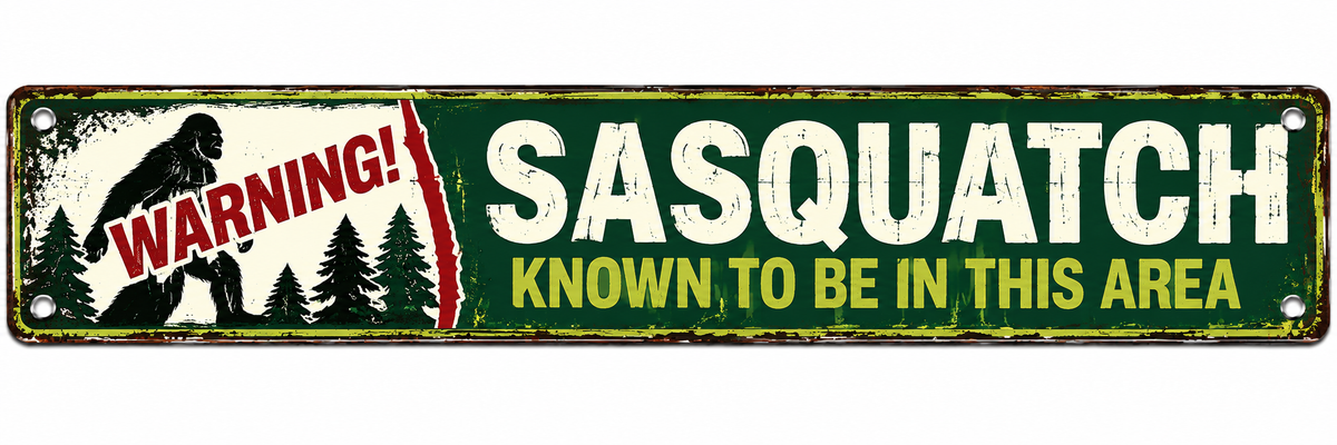 Sasquatch Metal Signs