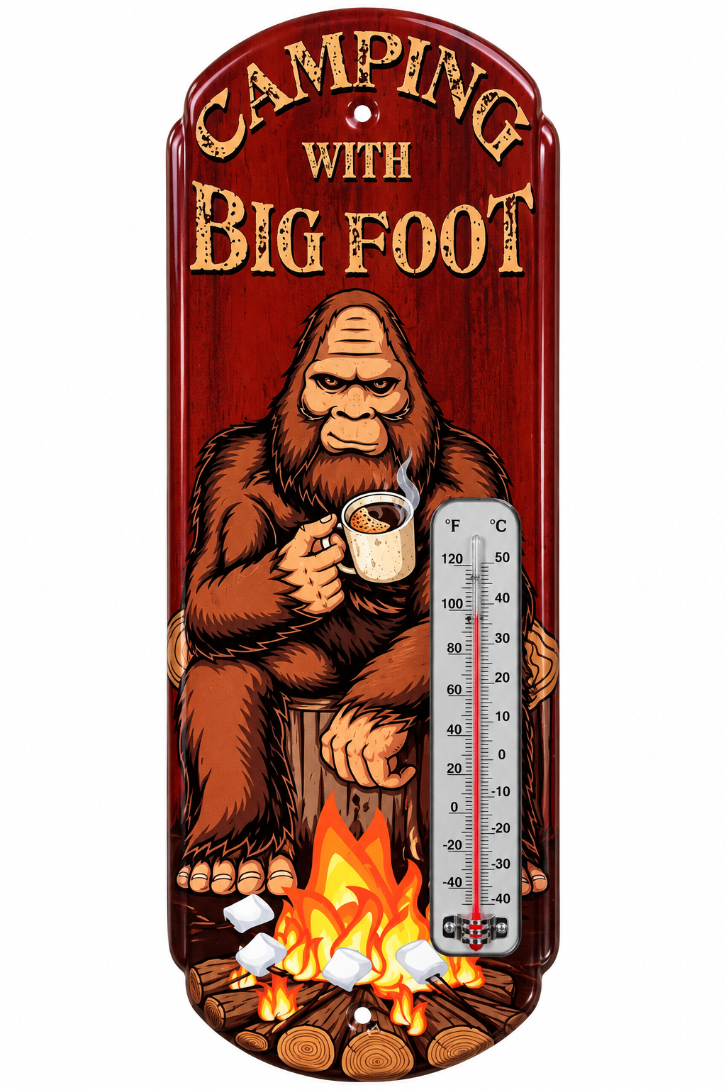 Bigfoot Metal Thermometer – 17" Tall