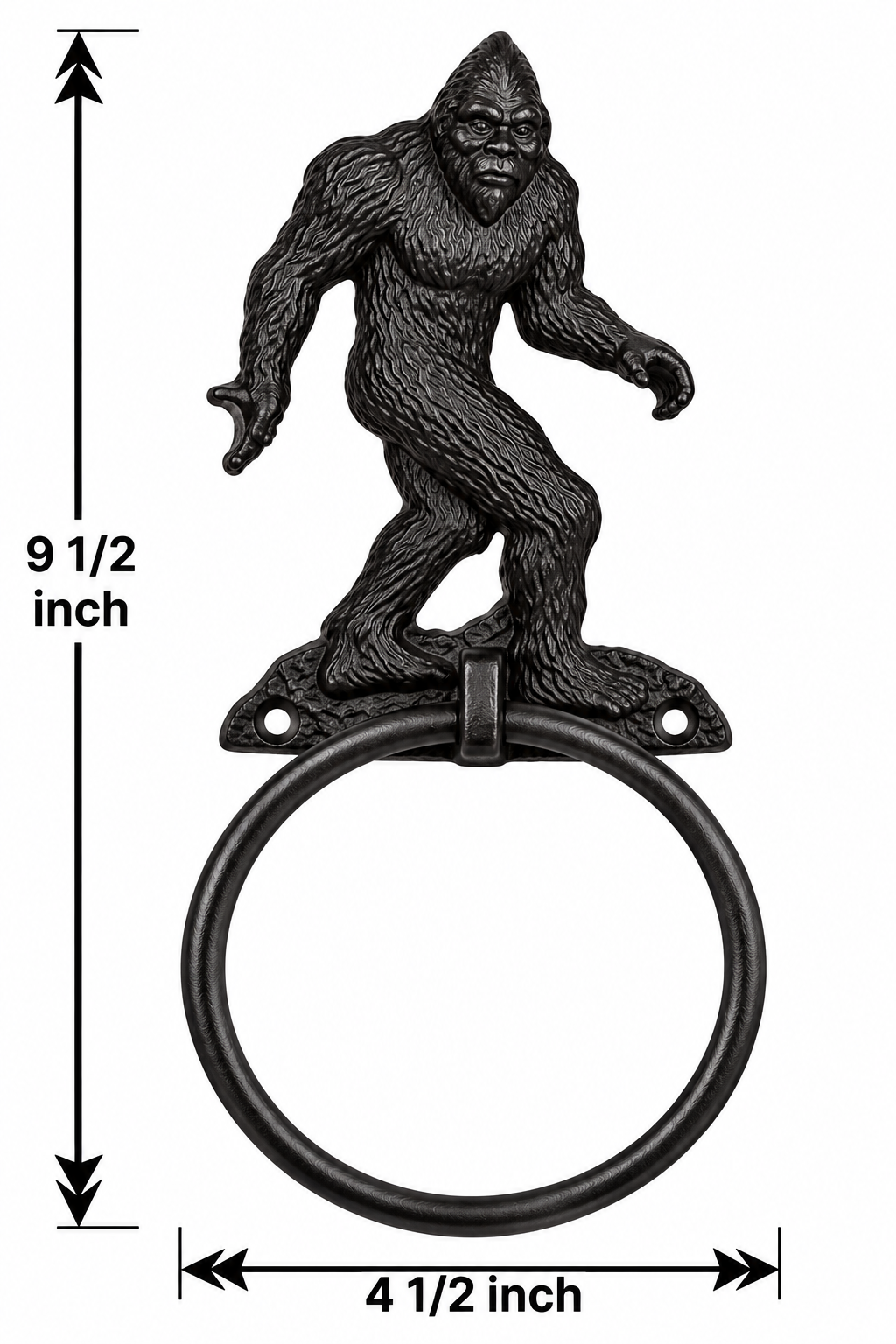 Metal Bigfoot Towel Holder – 9.5" Tall