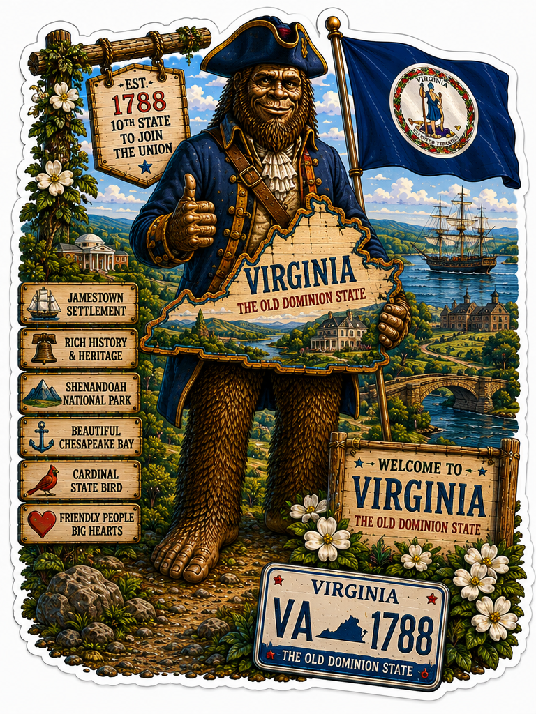 Virginia Sasquatch Sticker