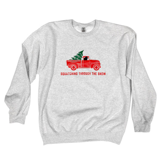 Squatching Through the Snow Crewneck Sweater