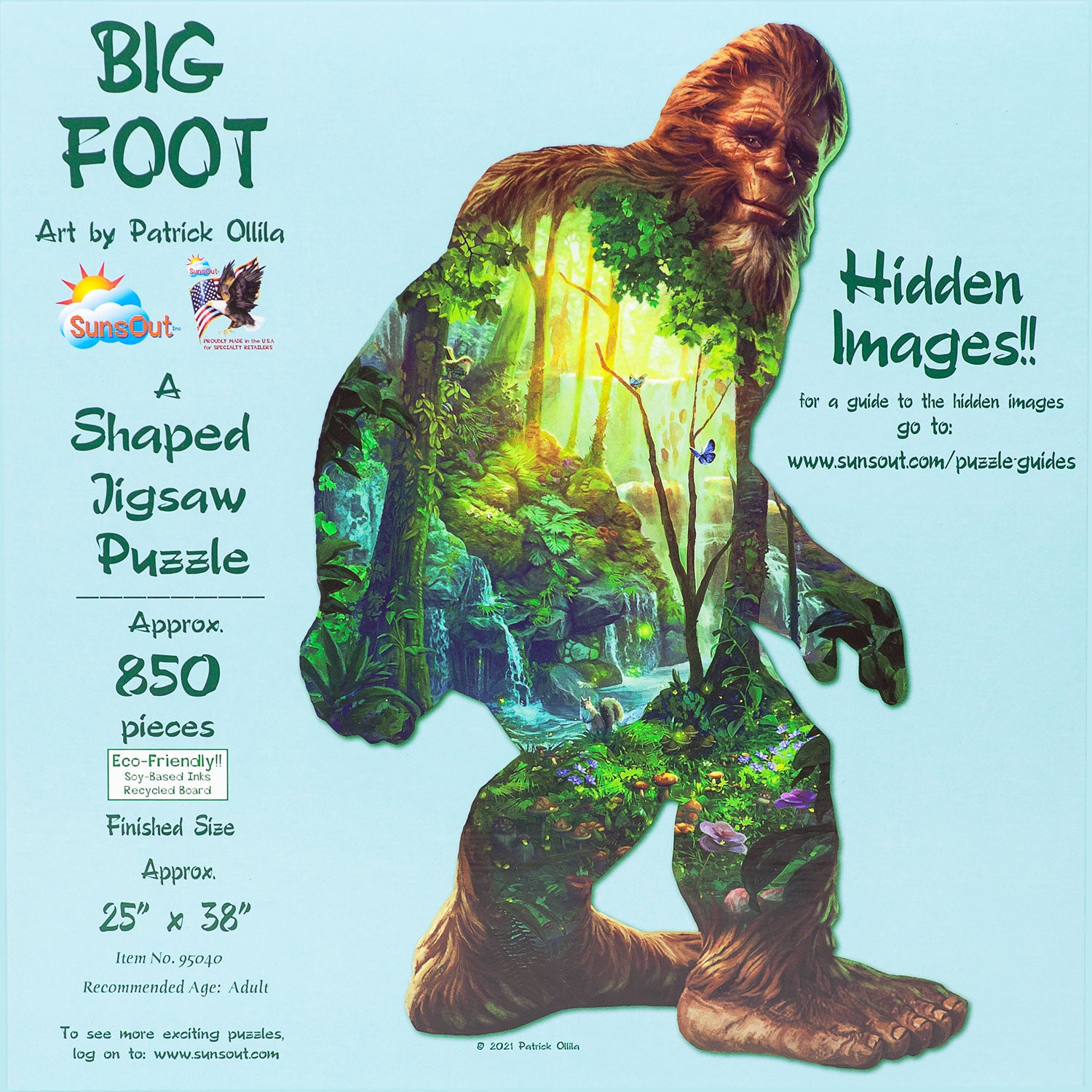 Big Foot Puzzle by Sunsout - 850 pieces - Sasquatch The Legend