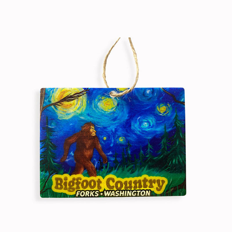 Van Gogh Starry Night Bigfoot Country Ornament
