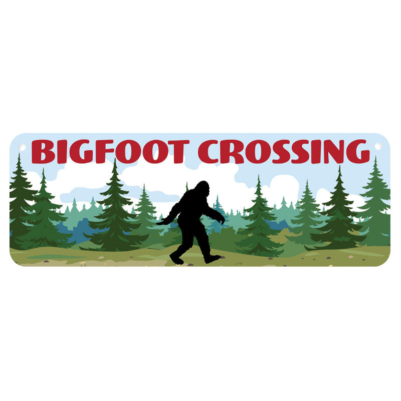 Bigfoot Crossing 10" x 4" Wall Sign