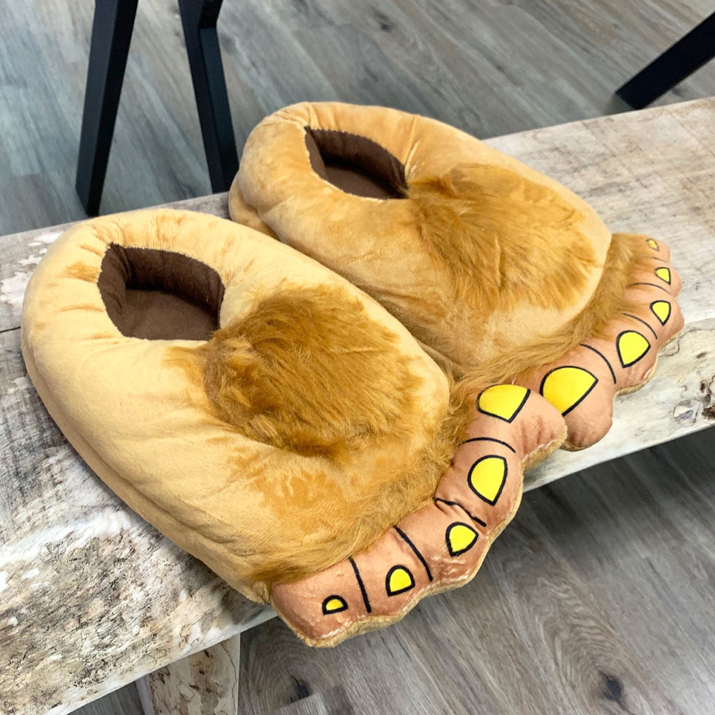 Furry Sasquatch Slippers in Brown, Pink or Blue
