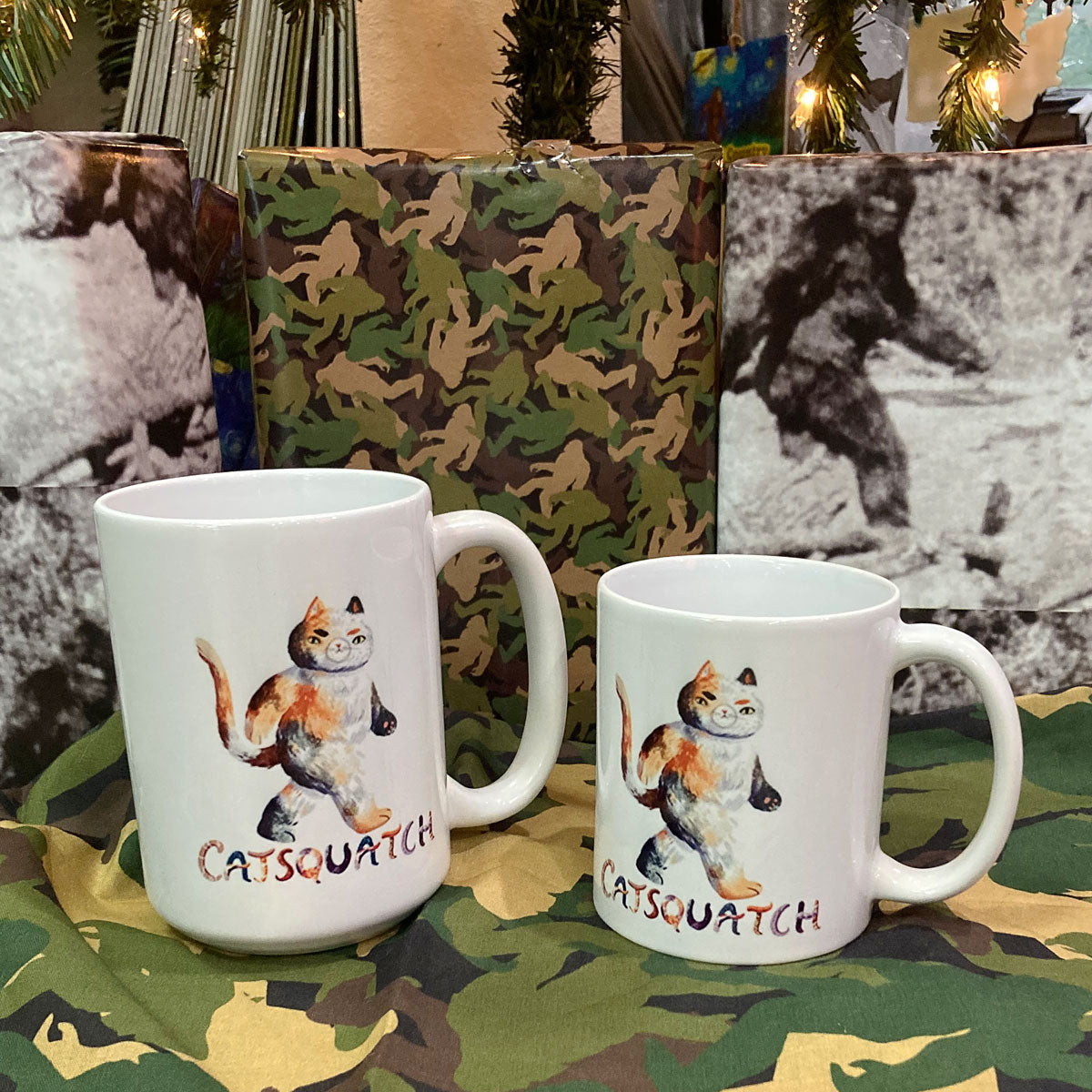 Catsquatch Coffee Mug Cup 15 oz