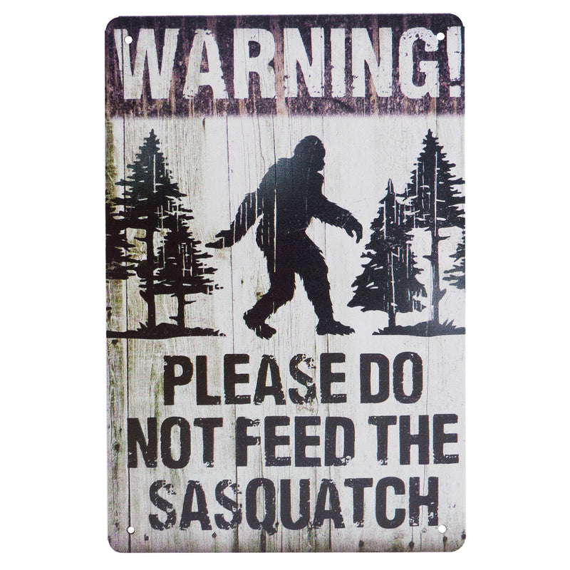 Warning DO NOT Feed The Sasquatch Vintage Tin Sign - Sasquatch The Legend