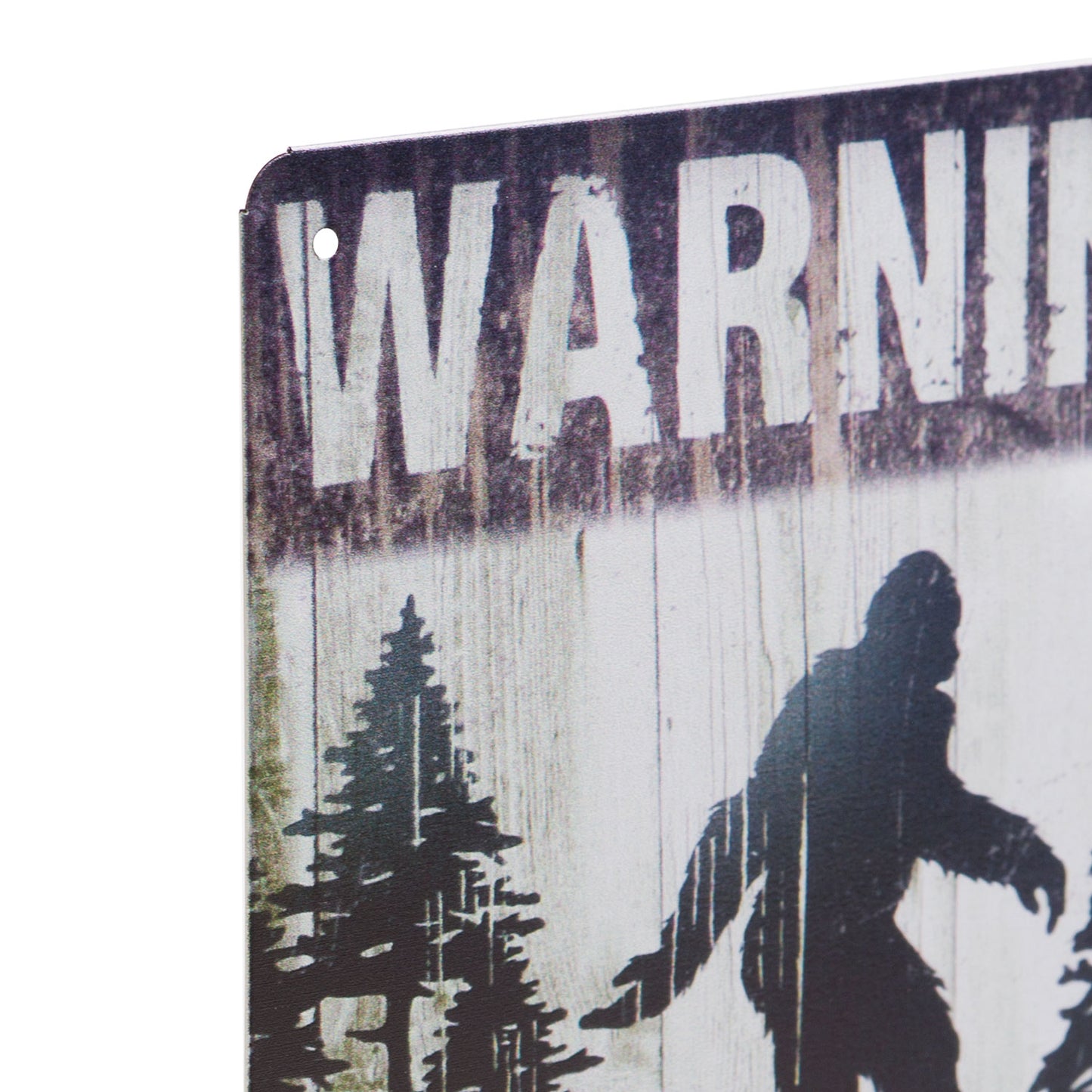 Warning DO NOT Feed The Sasquatch Vintage Tin Sign - Sasquatch The Legend