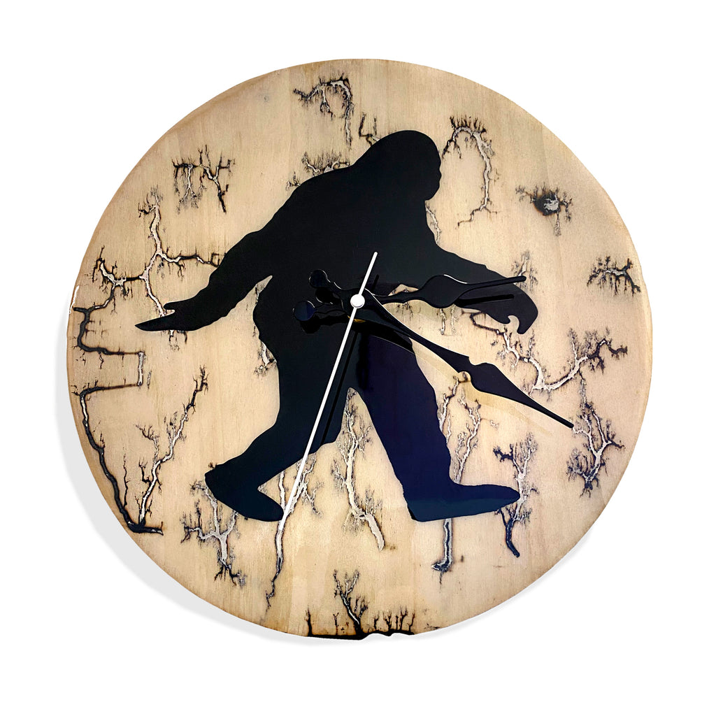 Wooden Sasaquatch Wall Clock