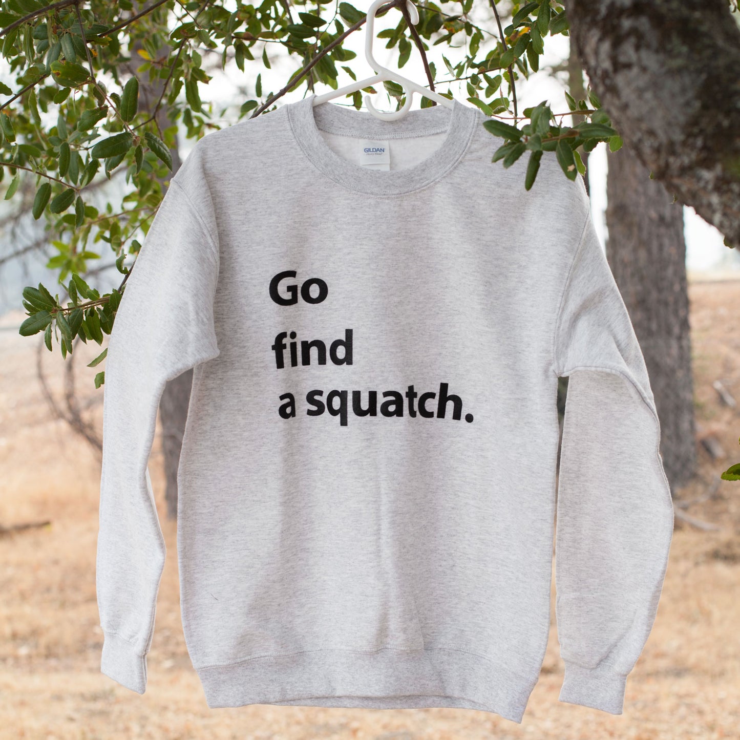 Go Find A Squatch Sweatshirt in Gray and Pink! - Sasquatch The Legend