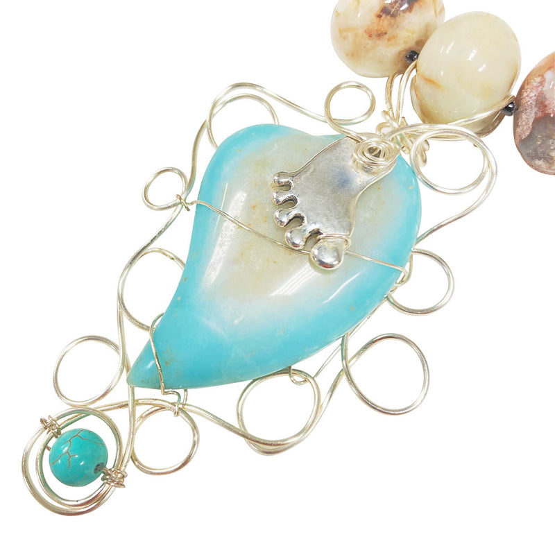 Dr. Melba Ketchum Large Stone Pendant & Earrings