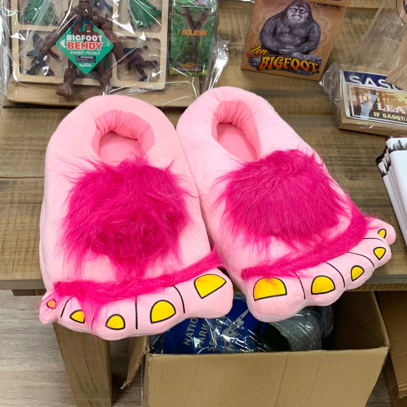 Furry Sasquatch Slippers in Brown, Pink or Blue
