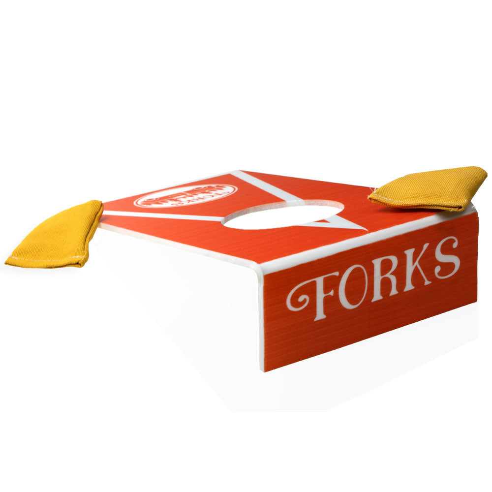 Mini Cornhole Game, Forks Red Truck