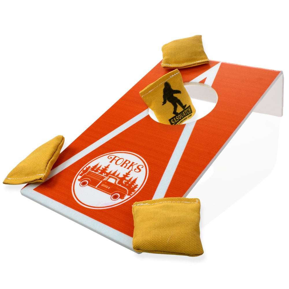Mini Cornhole Game, Forks Red Truck