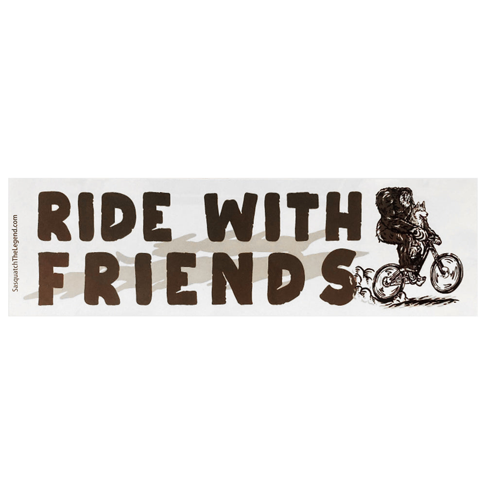 Ride Bike with Friends Bumper Sticker